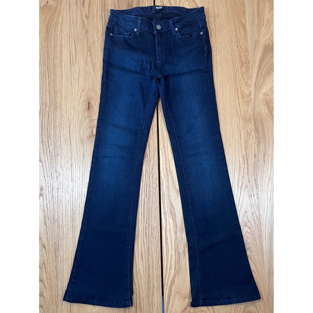 Paige Lou Lou Flare Jeans for Women Size 28 Dark Blue Classic Bell Bottom
